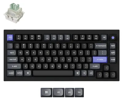 Produktbild von Keychron Q1 HE 8K Magnetic Switch Keyboard Fully Assembled / Black / Keychron Ultra-fast Lime Magnetic Switch