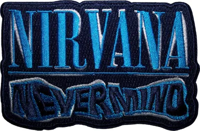 Produktbild von Nirvana - Standardgröße - Aufnäher zum Aufbügeln "Nevermind" RO13685 (Einheitsgröße) (Schwarz/Blau)