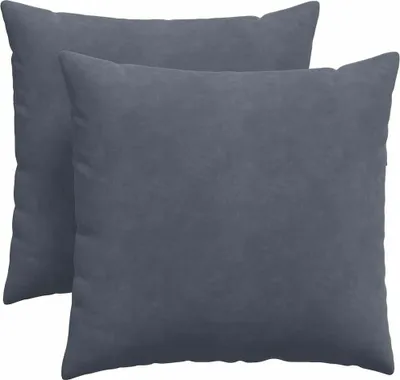 Immagine prodotto di vidaXL Cuscino per divano 2 pezzi grigio scuro 45 x 45 cm tessuto a coste
