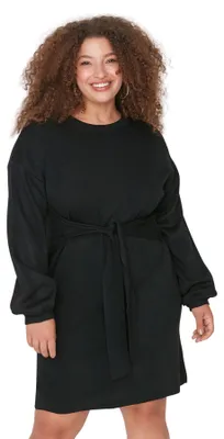 Produktbild von Trendyol Damen Regular Bodycon V-Ausschnitt Webstoff Kleid, Mehrfarbig, 38
