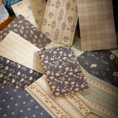 Immagine prodotto di Set di accessori per album di ritagli, 246 pezzi, set di carta vintage, per progetti creativi