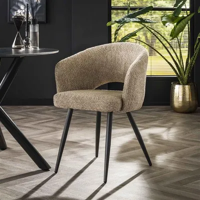 Produktbild von Hoyz - Sessel Salon - Boucle - Sandfarbe - 2er-Set
