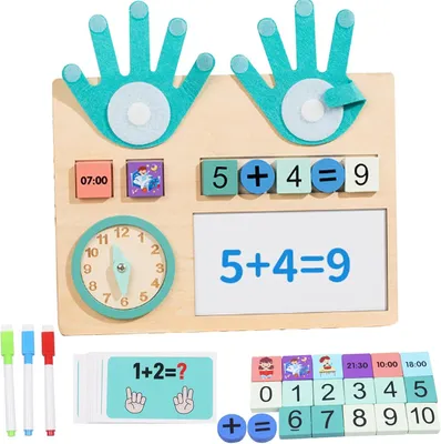 Produktbild von Holzspielzeug für den Mathematikunterricht – Zahlen lernen – Zählspielzeug für den Mathematikunterricht – Montessori-Spielzeug – Lernspielzeug – Pädagogisch wertvoll