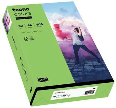 Produktbild von inapa tecno Kopierpapier Colors 2100011394 A4 80g grün 500Bl.