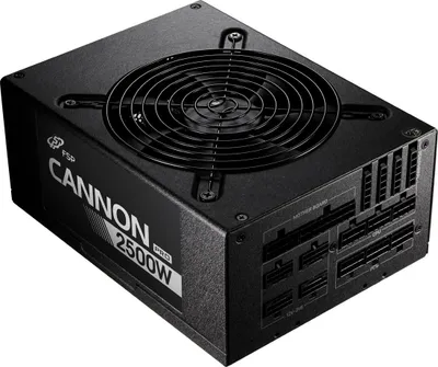 Produktbild von FSP CANNON PRO 2500W Netzteil ATX ATX3.1 Schwarz, 2500 W, 200 - 240 V, 50/60 Hz, 15 - 12 A, Aktiv, 125 W