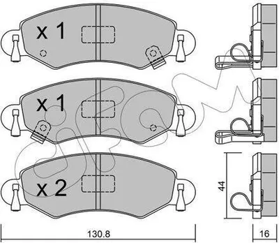 Produktbild von CIFAM Bremsbeläge Satz Vorne Bremsklötze für OPEL AGILA (A) (H00) 822-339-0