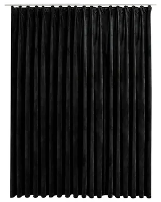 Produktbild von vidaXL Verdunkelungsvorhang mit Haken Samt Schwarz 290 x 245 cm