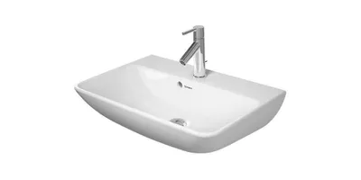 Zdjęcie produktu dla Duravit kompaktowa umywalka ME by Starck z przelewem, z otworem na baterię, 600 x 400 mm, 1 otwór na baterię, biała