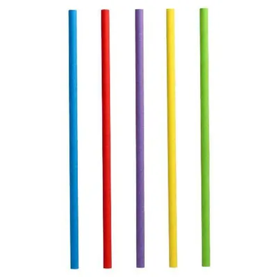 Produktbild von Papstar Shake-Halme aus Papier Ø 8 mm · 25 cm farbig sortiert 12 x 100 Stück