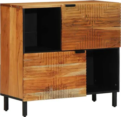 Produktbild von Sideboard mit Regal Braun 80 x 33 x 75 cm Massivholz Mango