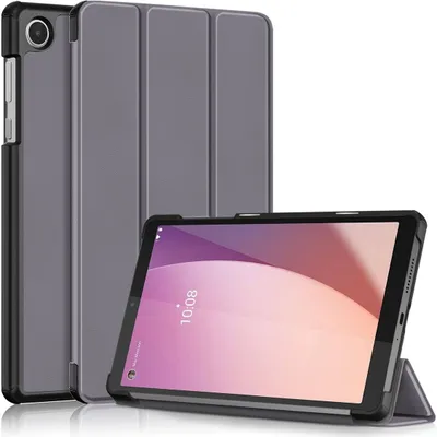 Produktbild von Schutz Hülle für Lenovo Tab M8 4th Gen TB-300FU Smart Cover Case Tablet Tasche, Farbe:Grau