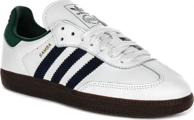 Produktbild von Adidas Samba OG In White Navy Green for Women – 4.5 UK - 37 1/3 EU - 6 US / White Green Navy