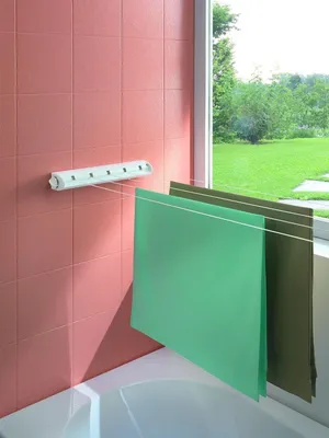Obrázok produktu pre Metaltex 8002524063259, Sušiak na bielizeň na stenu, ABS umelá hmota, Nylon, Biela, 360 mm, 60 mm, 70 mm