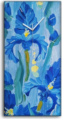 Produktbild von Leinwand Wanduhr Wandkunst Uhr Geräuschlos Kunstdruck 30x60 Gemälde Kunst Blumen - weiße Hände