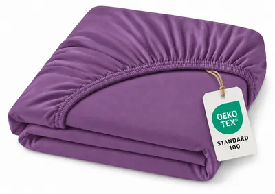 Produktbild von Topper Jersey Spannbettlaken 180 x 200 cm Lila