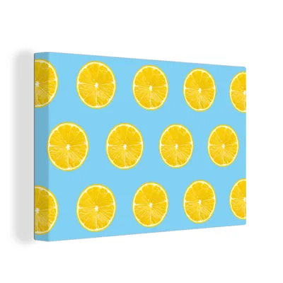 Produktbild von OneMillionCanvasses® - Leinwandbilder - 150x100 cm, Zitrone - Farben - Muster, Wandbilder Kunstdruck Wanddekoration
