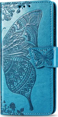 Produktbild von Mobigear Butterfly iPhone 11 Hülle Klapphülle Geldbörse - Blau