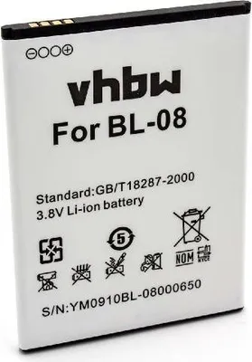 Produktbild von vhbw Akku Ersatz für THL BL-08 für Handy Smartphone Telefon (2700 mAh, 3,8 V, Li-Ion)