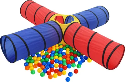 Produktbild von vidaXL Spieltunnel mit 250 Bällen Mehrfarbig