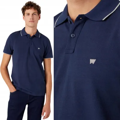Produktbild von Wrangler Logo-Polo-Shirt, Blau S