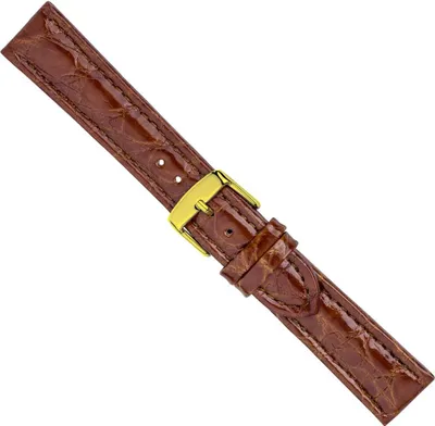 Produktbild von Ersatzband Uhrenarmband Leder Band Braun 26579G, Stegbreite:18mm