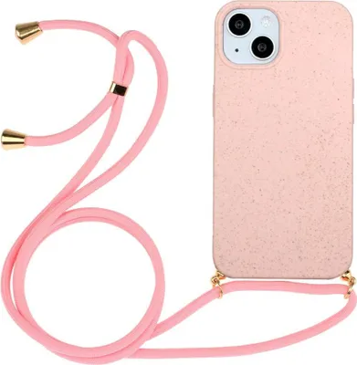 Produktbild von iPhone 14 Plus Hülle - Coverup TPU Back Cover mit Handykette - Biologisch Abbaubar - Pink