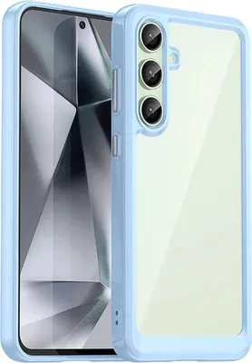 Zdjęcie produktu dla Etui silikonowe Outer Space Case z żelową ramką do Samsung Galaxy S24 FE - niebieskie