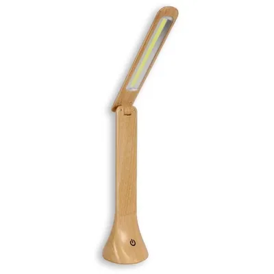 Image de FISHTEC ® Lampe tactile - 20 LEDs - USB ou piles - Wood Look