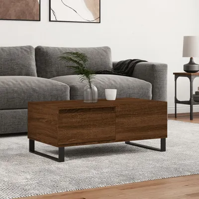 Produktbild von The Living Store Couchtisch Braun Eichen-Optik 90x50x36,5 cm Holzwerkstoff