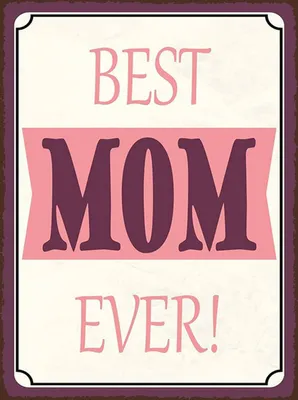 Produktbild von vianmo Holzschild 40x30 cm best MOM ever beste Mama