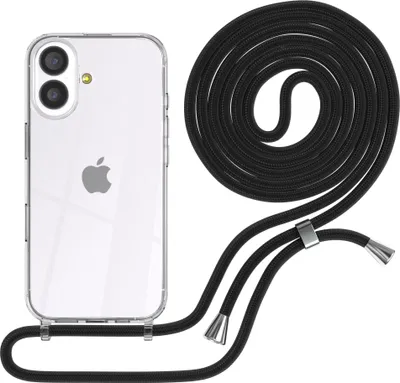 Produktbild von EAZY CASE Handykette mit Hülle für Apple iPhone 17 Backcover Handykette, zum Umhängen in Schwarz