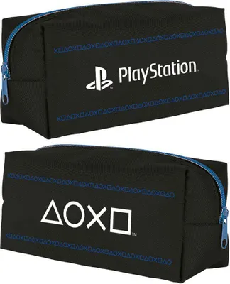 Produktbild von Playstation - Nadelstreifen - Schreibmäppchen PM4383 (22,5 cm x 23 cm x 32,5 cm) (Schwarz/Weiß)