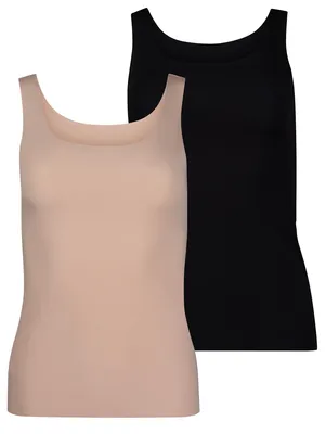 Produktbild von Skiny Damen Tanktop Modal Invisible 2-Pack black-beige - Größe 36