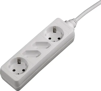Produktbild von HAMA 121921 Steckdosenleiste mit 4 Steckdosen, 2 x Shuko + 2 x Euro, 1,4 m, Wei
