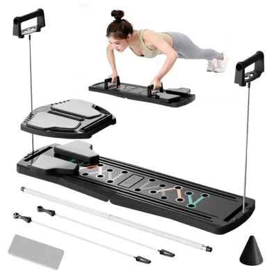 Productafbeelding van 4-in-1 Pilates Board - Vouwbaar fitnessapparaat - Buiktrainer - Compact ontwerp