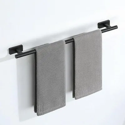 Immagine prodotto di Portasciugamani in acciaio inossidabile, montaggio a parete, 60 cm, nero