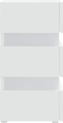 Produktbild von vidaXL LED-Nachttisch Weiß 45x35x67 cm Holzwerkstoff