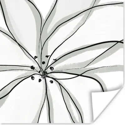 Produktbild von MuchoWow® Poster Blumen - Abstrakt - Design 100x100 cm - Babyzimmer