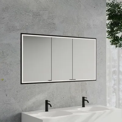 Productafbeelding van Kronenbach Cube 2.0 spiegelkast, 140 cm, inbouwmodel, met 3 deuren