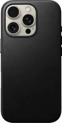 A black iPhone case with a prominent camera module.