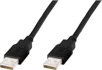 Obrázek produktu pro Digitus AK-300101-050-S, 5 m, USB A, USB A, USB 2.0, Samec/samec, Černá