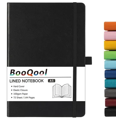 Productafbeelding van Notitieboek A5, hardcover, kunstleer, 14,5 x 21,3 cm, 144 pagina's