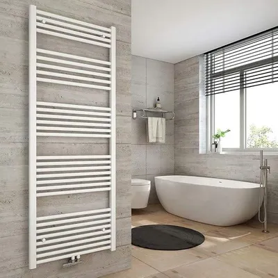 Produktbild von Handtuchtrockner 60 x 160 cm Badheizkörper Mittelanschluss Heizkörper Bad Handtuchwärmer Handtuchheizkörper Weiß Gerade