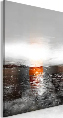 Produktbild von Italienischer Leinwand Leinwandbild - Reflection of Colors (1-part) - Sunset in Painted Abstract Background 20x30 cm Abstrakt a-A-0448-b-a