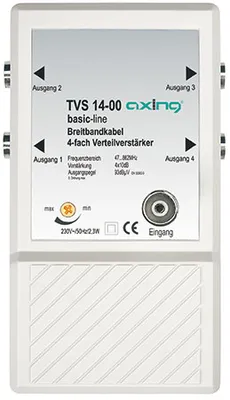 Image de AXING TVS 14-00 Amplificateur de distribution pour 4 appareils