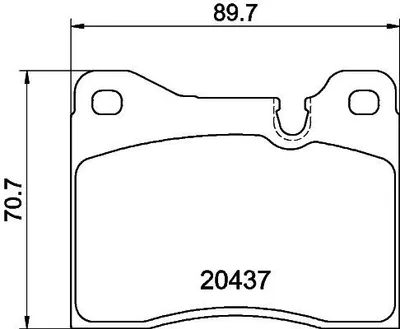 Produktbild von HELLA Bremsbeläge Satz Vorne Bremsklötze für BMW 6 Coupe (E24) 8DB 355 017-561