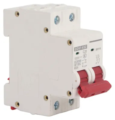 Produktbild von DC-Miniatur-Leistungsschalter 2P Solar-PV-System-Isolator DIN-Schienenmontage 1000 V 20 A DZ47-63Z C20