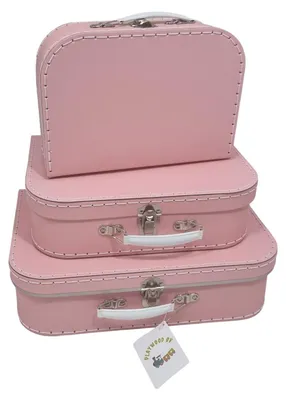Obrázok produktu pre Súprava kartónových kufríkov Playwood Pink, 3ks.