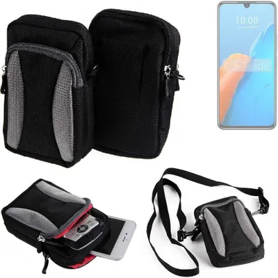 Produktbild von K-S-Trade Holster Schutz Hülle kompatibel mit Infinix Note 12 Pro 4G Handy Hülle Gürteltasche Umhängetasche mit Zusatzfach schwarz