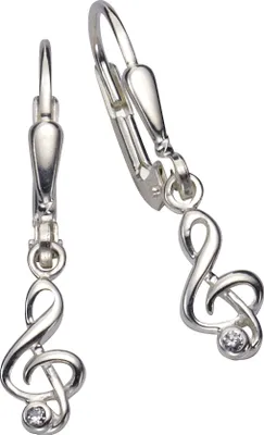 Produktbild von Zeeme Silber Ohrringe 925/- Sterling Silber 2,5cm weiß Zirkonia weiß 371230187
